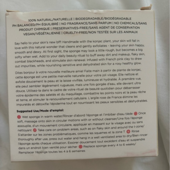 WYLD French Pink Clay Konjac Sponge - Picture 2 of 2